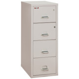 Closed FireKing 4-2131-C-SF Safe-In-A-File cabinet with four fireproof filing drawers.