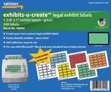 Tabbies Exhibits-U-Create, 1 H x 1 5/8 W, Green, 240/Pack