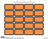 Exhibits-U-Create 48095, Blank, 1-5/8 x 1, Orange, 240/Pack