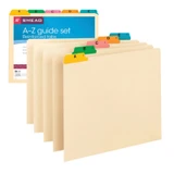 Smead Guides, Multi-Colored Fused Poly 1/5-Cut Tab (A-Z), Letter Size, Manila, 25/Set