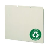 Smead Pressboard Guides, Plain 1/3-Cut Tab (Blank), Letter Size, Gray/Green, 100/Box