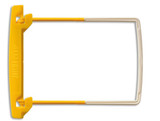 Close-up of a yellow Jalemaclip Fastener showing its design and structure