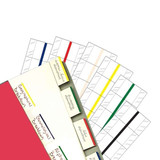 Write-On Index Tabs, 1" Erasable, Red, 240/Box