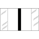 Write-On Index Tabs, Erasable, Black, 1-1/2 x 1/2, 160/Box (58709)