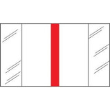 Write-On Index Tabs, Erasable, Red, 2 x 1/2, 120/Bx