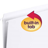 Smead FasTab Straight-Cut Hanging Folders, Letter Size, White, 20/Box