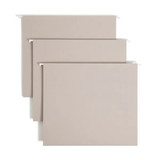 Smead TUFF Hanging Box Bottom File Folders with Easy Slide Tabs, 2 inch Expansion, Letter Size, Steel Gray, 18/Box