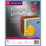 Smead Hanging Pockets, Full-Height Sides, Letter Size, Assorted Colors, 4/Pack
