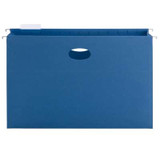 Smead Hanging File Pockets, 3" Expansion, 1/5-Cut Adjustable Tab, Legal Size, Sky Blue, 25/Box