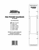 Tabbies File Pocket Handles, 9-5/8" W x 2" H, Yellow, 48/Pack