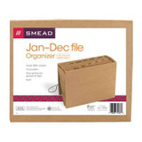 Smead Expanding File, Monthly (Jan.-Dec.), 12 Pockets, Flap and Cord Closure, Letter Size, Kraft