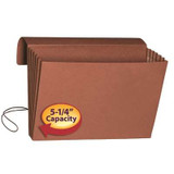 Smead Wallet, 5-1/4" Expansion, Flap and Cord Closure, Legal Size, Redrope, 10/Box