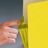 Smead File Pockets, Straight-Cut Tab, 3-1/2" Expansion, Letter Size, Yellow, 25/Box