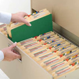 Smead File Pockets, Straight-Cut Tab, 5-1/4" Expansion, Letter Size, Green, 10/Box