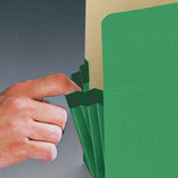 Smead File Pockets, Straight-Cut Tab, 5-1/4" Expansion, Letter Size, Green, 10/Box