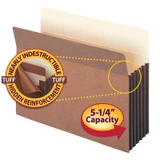 Smead TUFF File Pockets, Letter Size, 5-1/4" Expansion, 10/Box