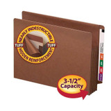 Smead TUFF End Tab File Pockets, Extra Wide Letter Size, 3-1/2" Expansion, Reinforced Tab, 10/Box