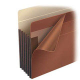 Smead TUFF End Tab File Pockets, Extra Wide Letter Size, 5-1/4" Expansion, Reinforced Tab, 10/Box