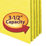 Smead File Pockets, Straight-Cut Tab, 3-1/2" Expansion, Legal Size, Yellow, 25/Box