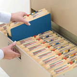 Smead File Pockets, Straight-Cut Tab, 5-1/4" Expansion, Legal Size, Blue, 10/Box