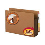 Smead End Tab File Pockets, Extra Wide Legal Size, 3-1/2" Expansion, Redrope with Brown Gusset, 10/Box