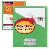 Smead Slash Jackets, Letter Size, Green, 25/Pack