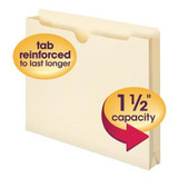 Smead File Jacket, Reinforced Straight-Cut Tab, 1-1/2" Exp, (75540)