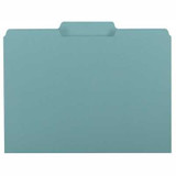 Smead Interior File Folders, 1/3-Cut Tab, Letter Size, Aqua, 100/Box