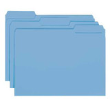 Smead Interior File Folder, 1/3-Cut Tab, Letter Size, Blue, (10239)