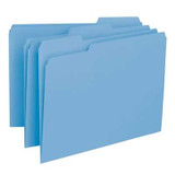 Smead Interior File Folders, 1/3-Cut Tab, Letter Size, Blue, 100/Box