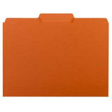 Smead Interior File Folders, 1/3-Cut Tab, Letter Size, Orange, 100/Box