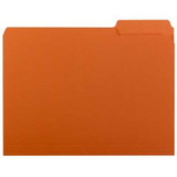 Smead Interior File Folders, 1/3-Cut Tab, Letter Size, Orange, 100/Box