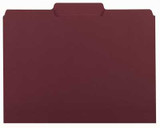 Smead Interior File Folders, 1/3-Cut Tab, Letter Size, Maroon, 100/Box