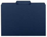 Smead Interior File Folders, 1/3-Cut Tab, Letter Size, Navy, 100/Box