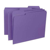 Smead Interior File Folders, 1/3-Cut Tab, Letter Size, Purple, 100/Box