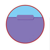 Smead Interior File Folders, 1/3-Cut Tab, Letter Size, Purple, 100/Box