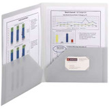 Smead Frame View Poly Two-Pocket Folder, Holds up to 100 Sheets, Letter Size, Oyster, 5/Pack (87706)Smead Frame View Poly Two-Pocket Folders