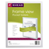 Smead Frame View Poly Two-Pocket Folder, Holds up to 100 Sheets, Letter Size, Oyster, 5/Pack (87706)Smead Frame View Poly Two-Pocket Folders