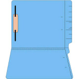 Illustrative rendering of Blue End Tab File Folders with 1 Fastener in Position 1