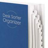Smead Desk File/Sorter, Alphabetic (A-Z) and 1-20, 20 Dividers, Legal, Dark Blue