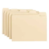 Smead File Folders, Letter Size, Standard 1/5-Cut Tab, Manila, 100/Box