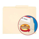 Smead File Folders, Letter Size, Reinforced 2/5-Cut Tab, Manila, 100/Box