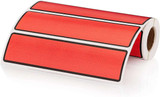 Binder Spine Labels, 1 3/8 H x 5 3/8 W, Blank, Red, 200/Roll