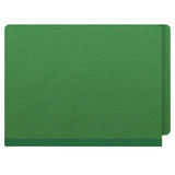 End Tab Pressboard Classification Folders, 2 Dividers, Letter Size, Moss Green, 10/Box