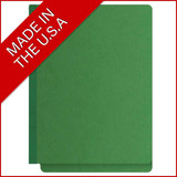 End Tab Pressboard Classification Folders, 2 Dividers, Letter Size, Moss Green, 10/Box