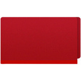 End Tab Pressboard Classification Folders, 2 Dividers, Legal Size, Type III Deep Red, 10 per Box