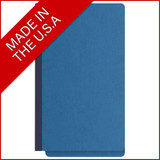 End Tab Pressboard Classification Folders, 2 Dividers, Legal Size, Type III Royal Blue, 10 per Box