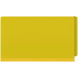 End Tab Pressboard Classification Folders, 3 Dividers, Legal Size, Type III Yellow, 10 per Box