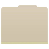 Classification Folders, 2 Dividers, Letter Size, Manila, 10/Box