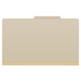 Classification Folders, 2 Dividers, Legal Size, Manila, 10/Box